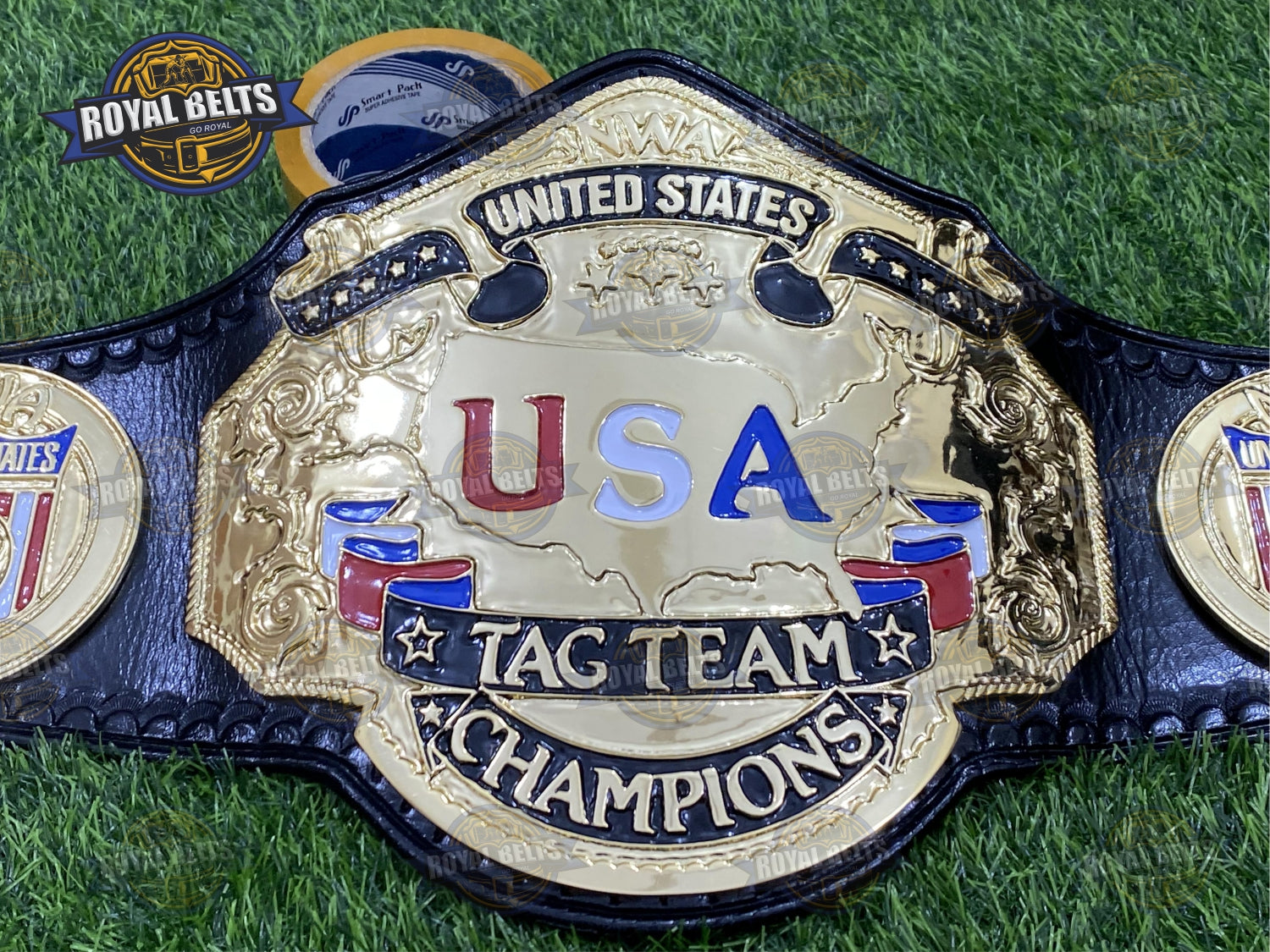NWA USA Tag Team Championship Title Belt Zinc Plated - Royal Belts