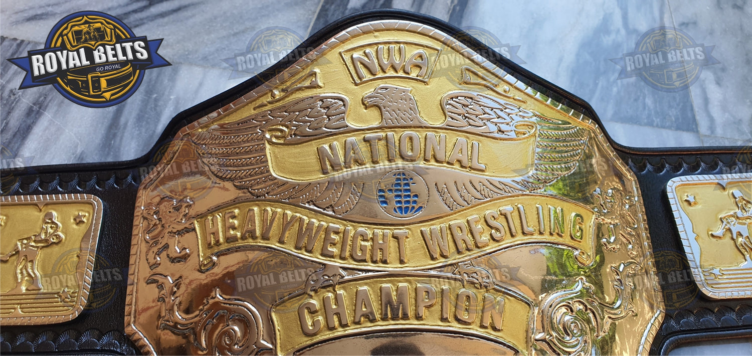 NWA National Wrestling Championship Title Zinc Plated - Royal Belts