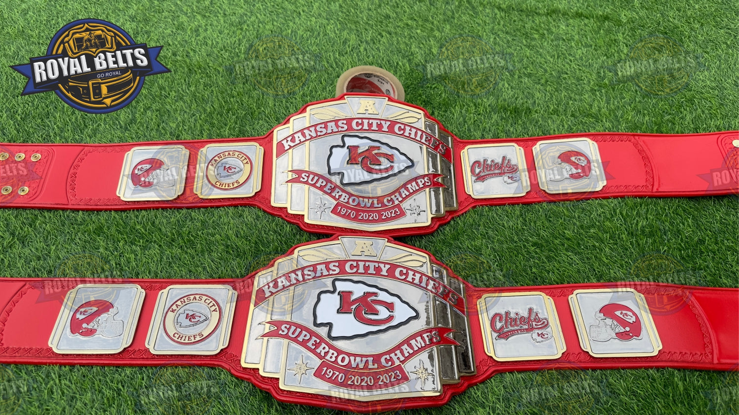 Kansas City Chiefs Super bowl NFL Championship Title Belt Zinc Plated - Royal Belts