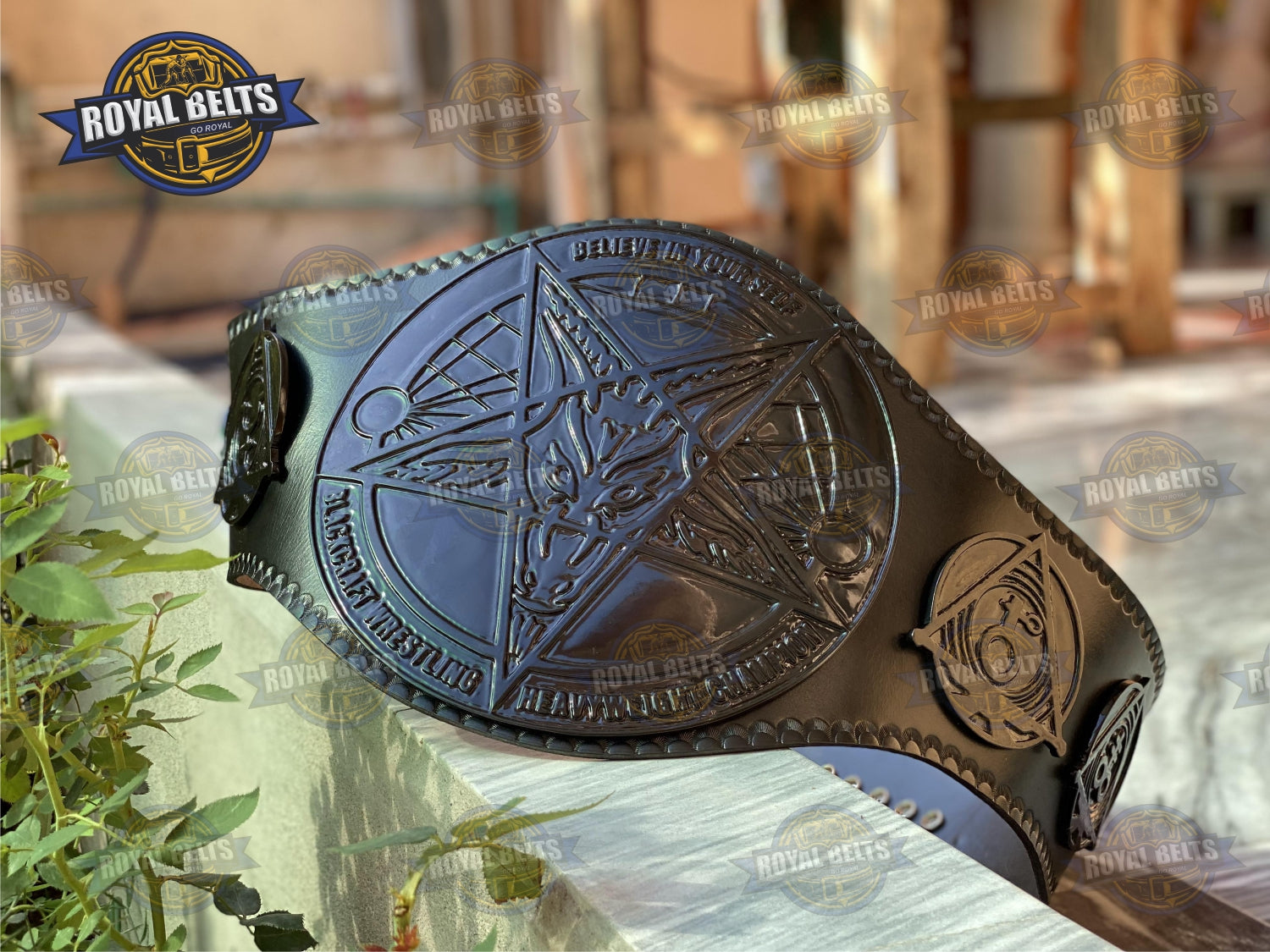 Blackcraft Heavyweight Wrestling Championship Title Belt Zinc Plated - Royal Belts
