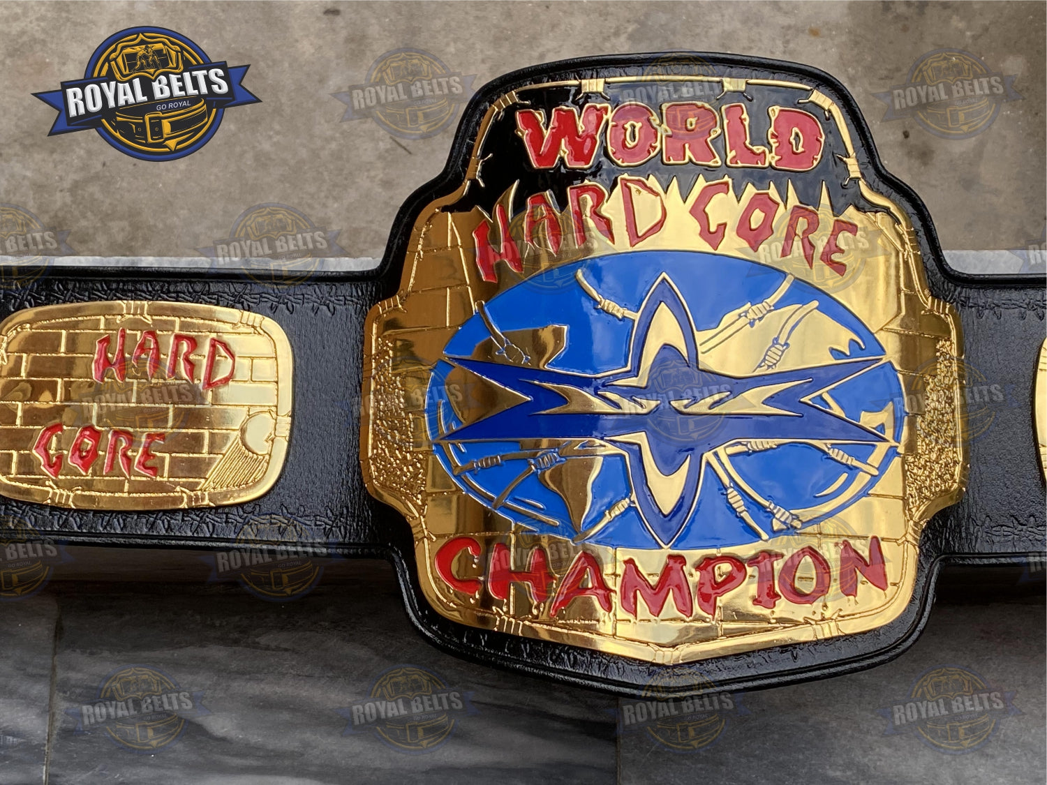 WCW Hardcore Wrestling championship Title Belt Zinc Plated - Royal Belts