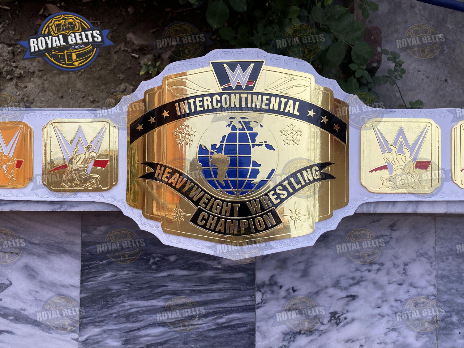 WWE Intercontinenta Wrestling Championship Title Belt Brass Plated - Royal Belts