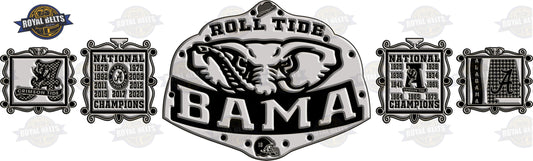 Custom Design Championship Belt with engraved metal plates