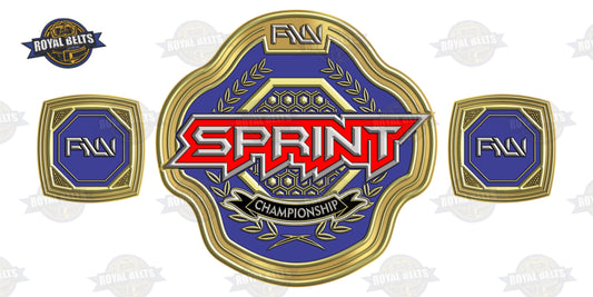 Custom Design Championship Belt with personalized logo and name