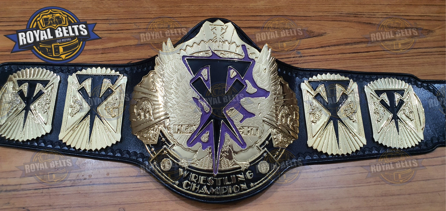 Winged Eagle Under Taker Logo Custom Title Belt Zinc Plated - Royal Belts