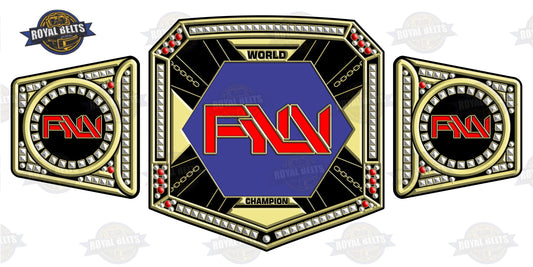 Custom Design Championship Belt with deep etched center plate