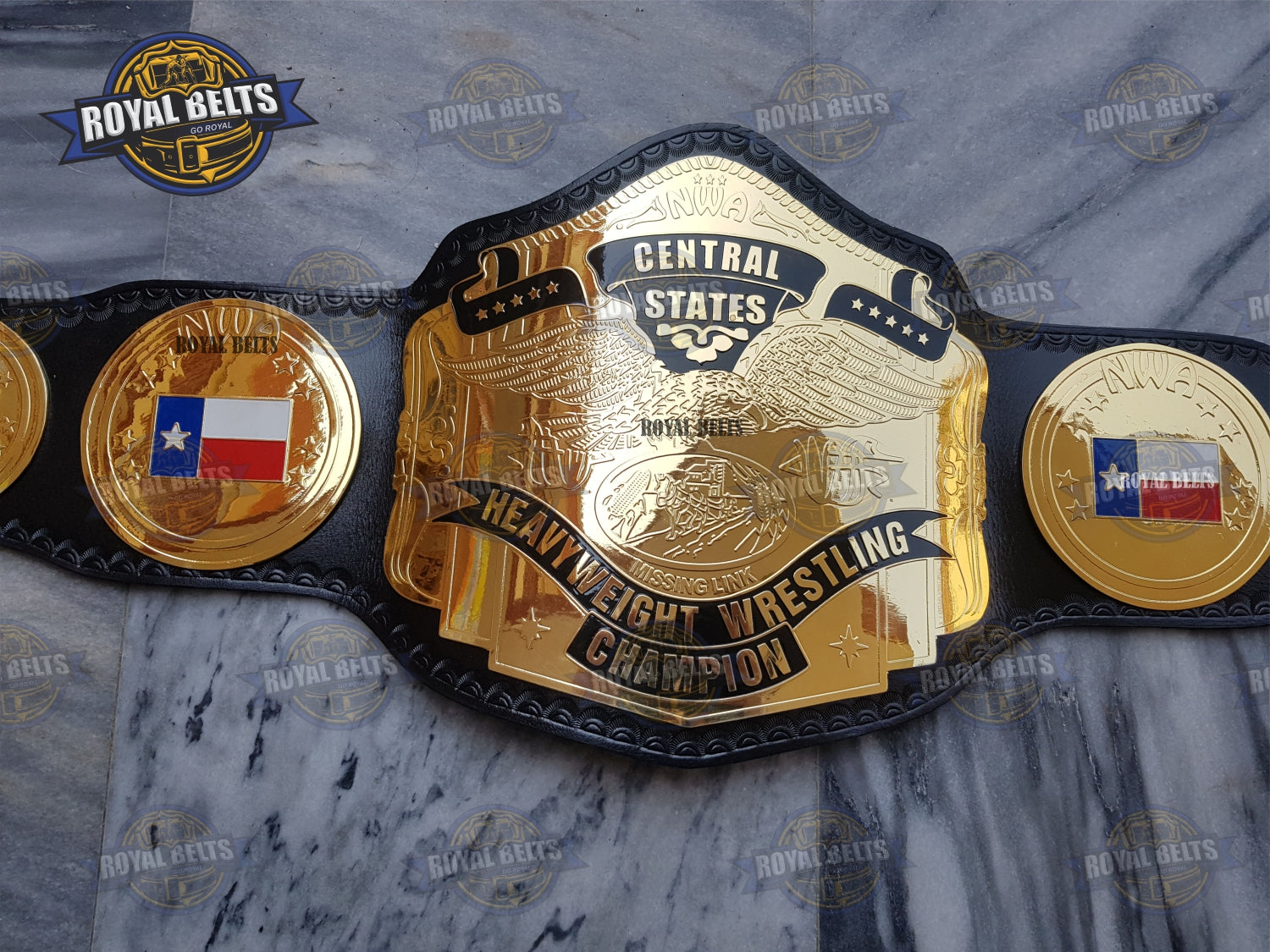 NWA Central States Wrestling Championship Belt - Royal Belts