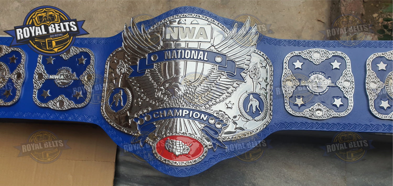 NWA National Wrestling championship Title Belt Brass Plated - Royal Belts