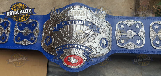 NWA National Wrestling championship Title Belt Brass Plated - Royal Belts