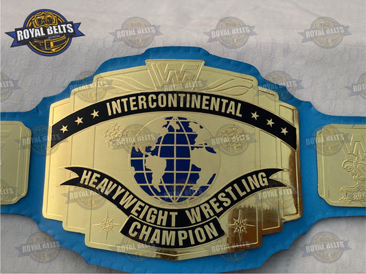 WWF Intercontinental Wrestling Championship Title Belt Brass Plated - Royal Belts