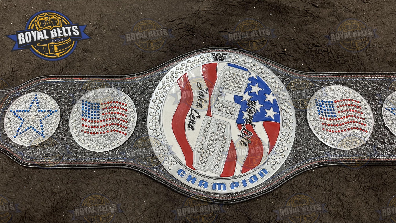 WWE United States Spinner Championship Title Belt Zinc Plated - Royal Belts