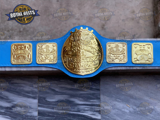 WWF Ladies World Championship Title Belt Zinc Plated - Royal Belts