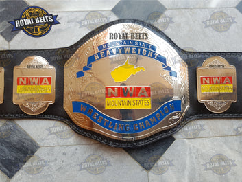 NWA Mountain State Heavyweight Wrestling title Belt Brass Plated - Royal Belts