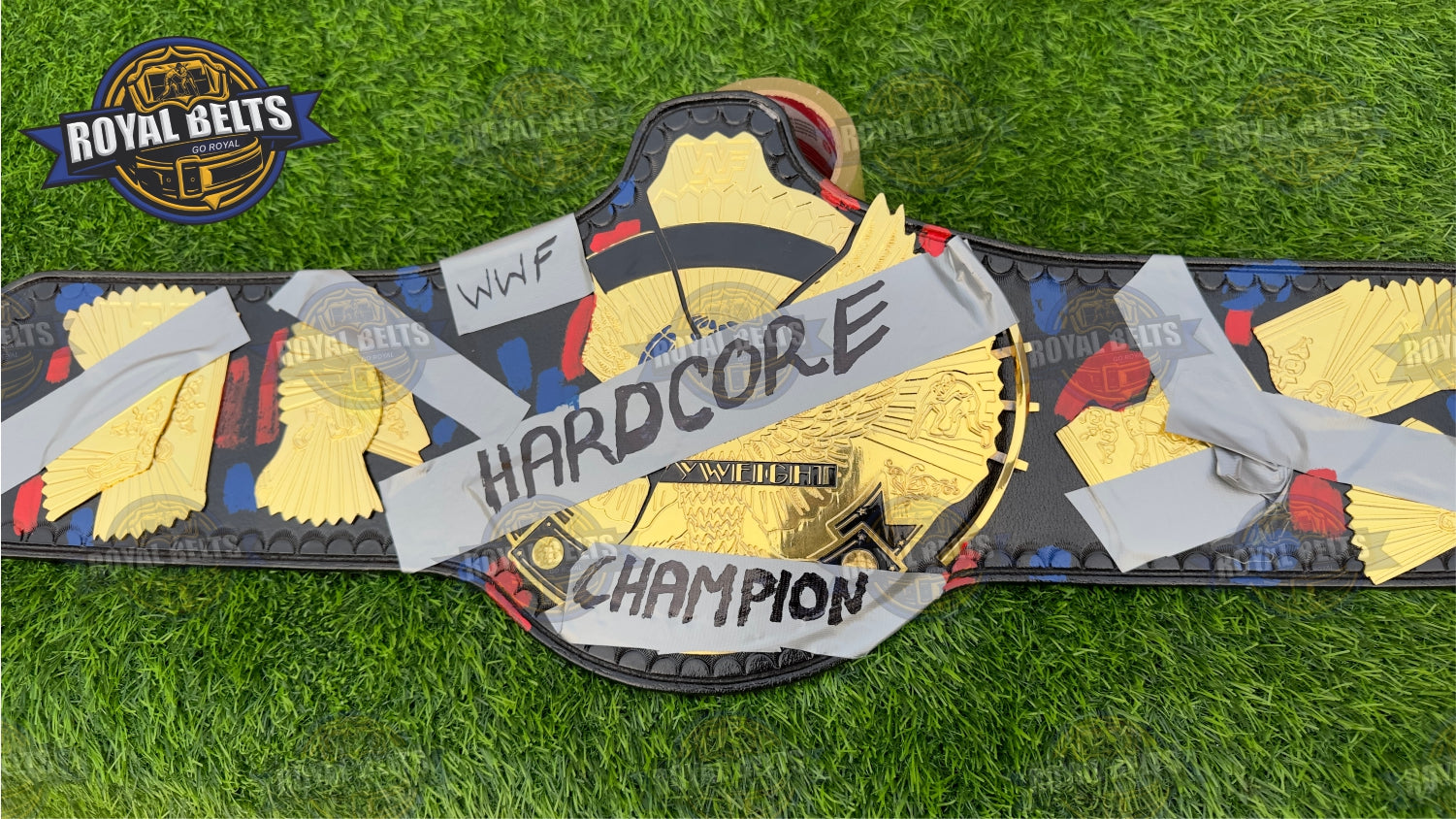 WWF Hardcore Wrestling Championship Title Belt Brass Plated - Royal Belts