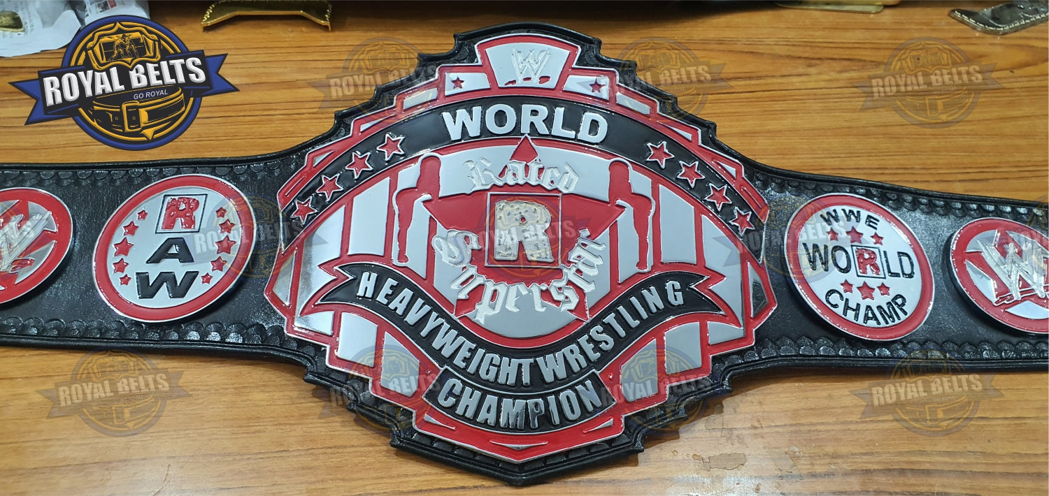 WWE Rated R Custom Championship Title Belt Zinc Plated - Royal Belts