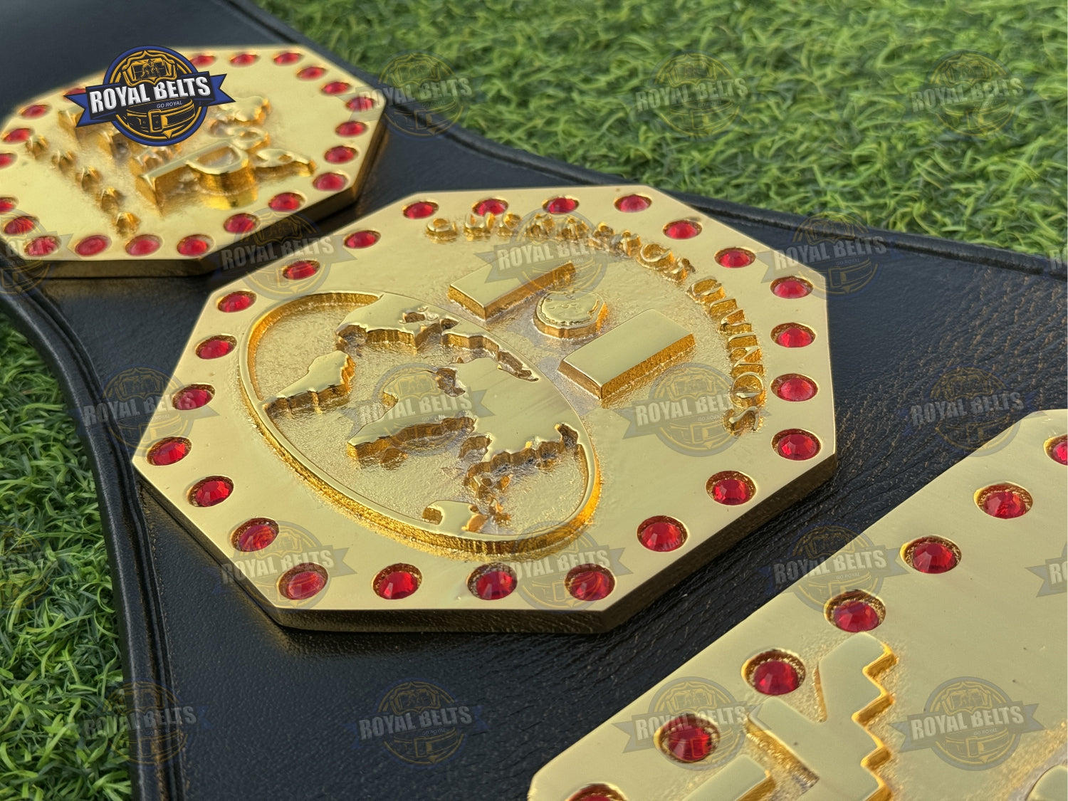 AAA Mexico World title belt dye casted craftsmanship