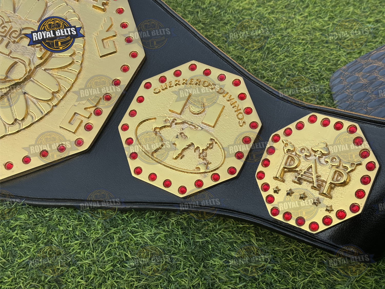 AAA Mexico Heavyweight wrestling belt dye casted metal plates