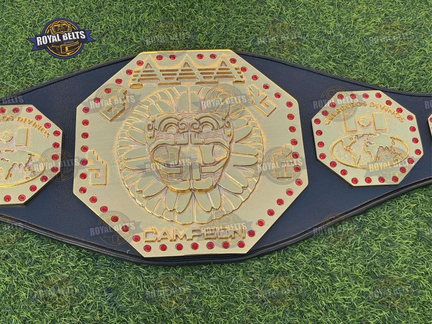 AAA Mexico World title belt dye casted plates