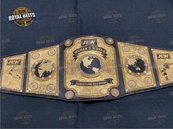 AEW Women's CNC World V3 Wrestling Title Belt Hand Engraved Plates adult size collector belt Handmade by Royal Belts