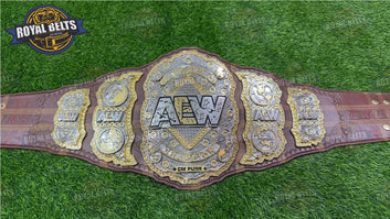 AEW World Wrestling Title Triple Belt Adult Size heavyweight collectible Handmade by Royal Belts