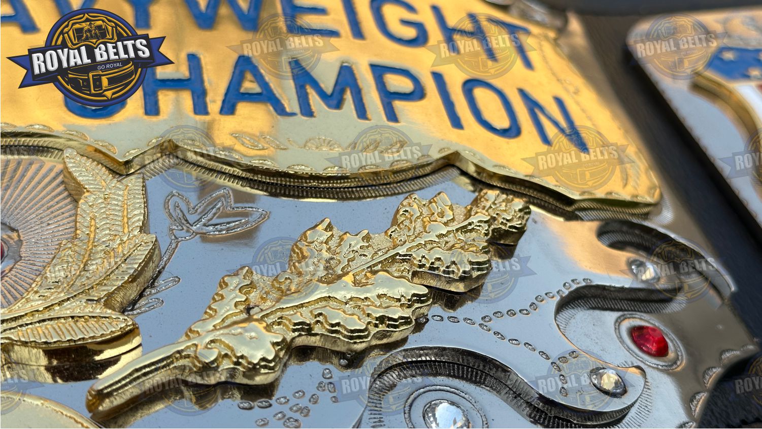 AWA Inmate Title Belt Stacked Plated wrestling title belt with detailed plates Handmade by Royal Belts