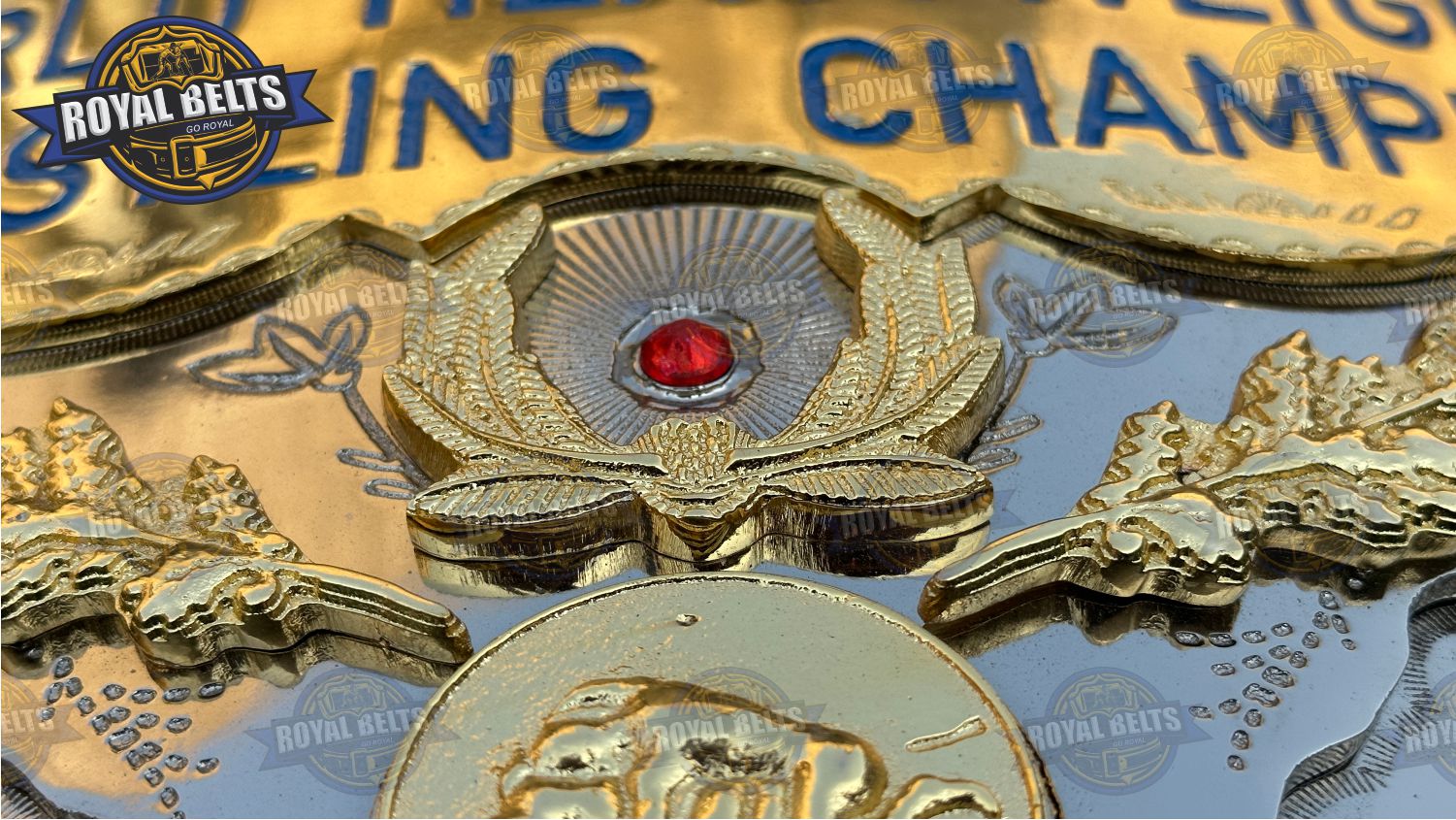 AWA Inmate Title Belt Stacked Plated retro style heavyweight championship replica