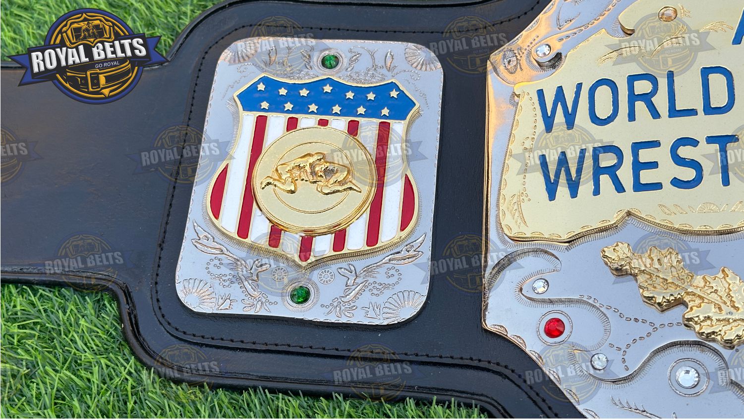 AWA Inmate Title Belt Stacked Plated wrestling title belt premium craftsmanship