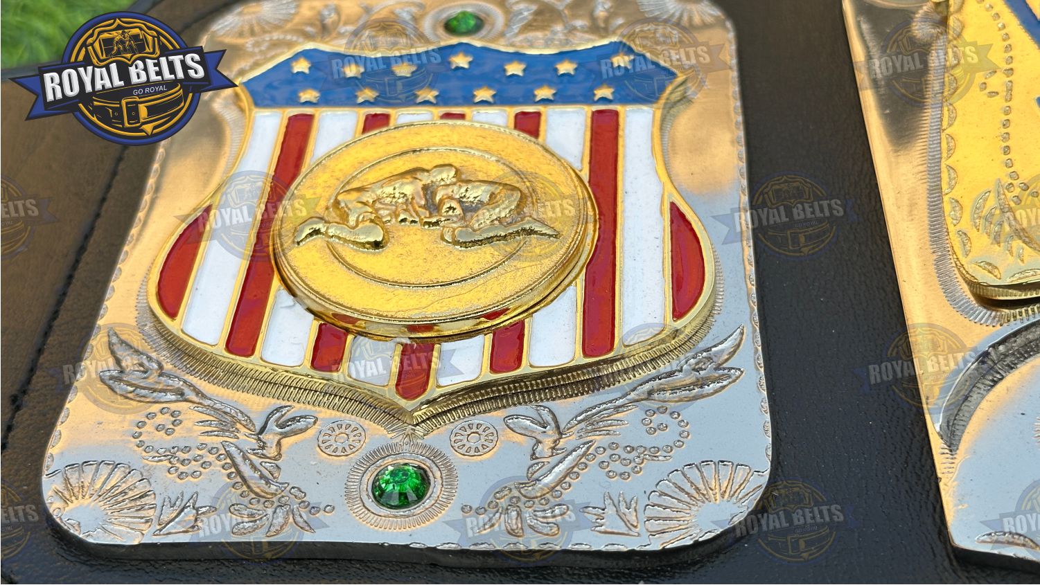 Inmate Title Belt Stacked Plated championship belt with engraved center plate