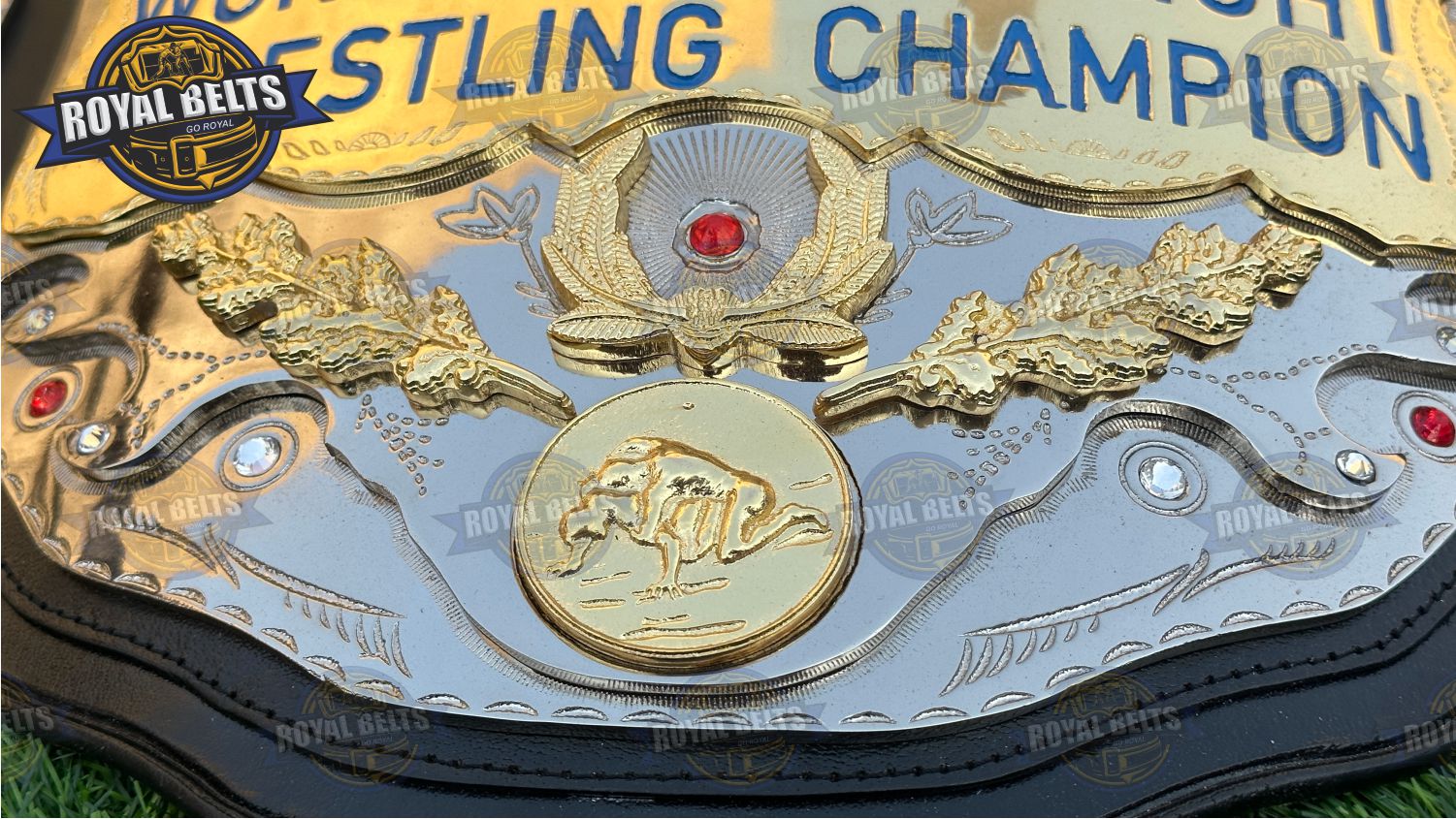 AWA Inmate Title Belt Stacked Plated classic AWA wrestling memorabilia piece