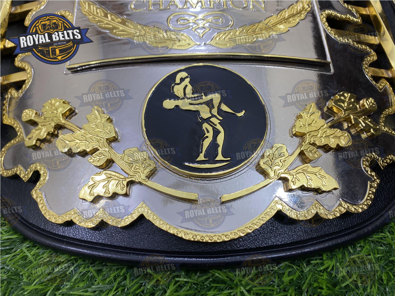 AWA World Title Belt Zinc Plated adult size collectible wrestling belt Manufacture by Royal Belts