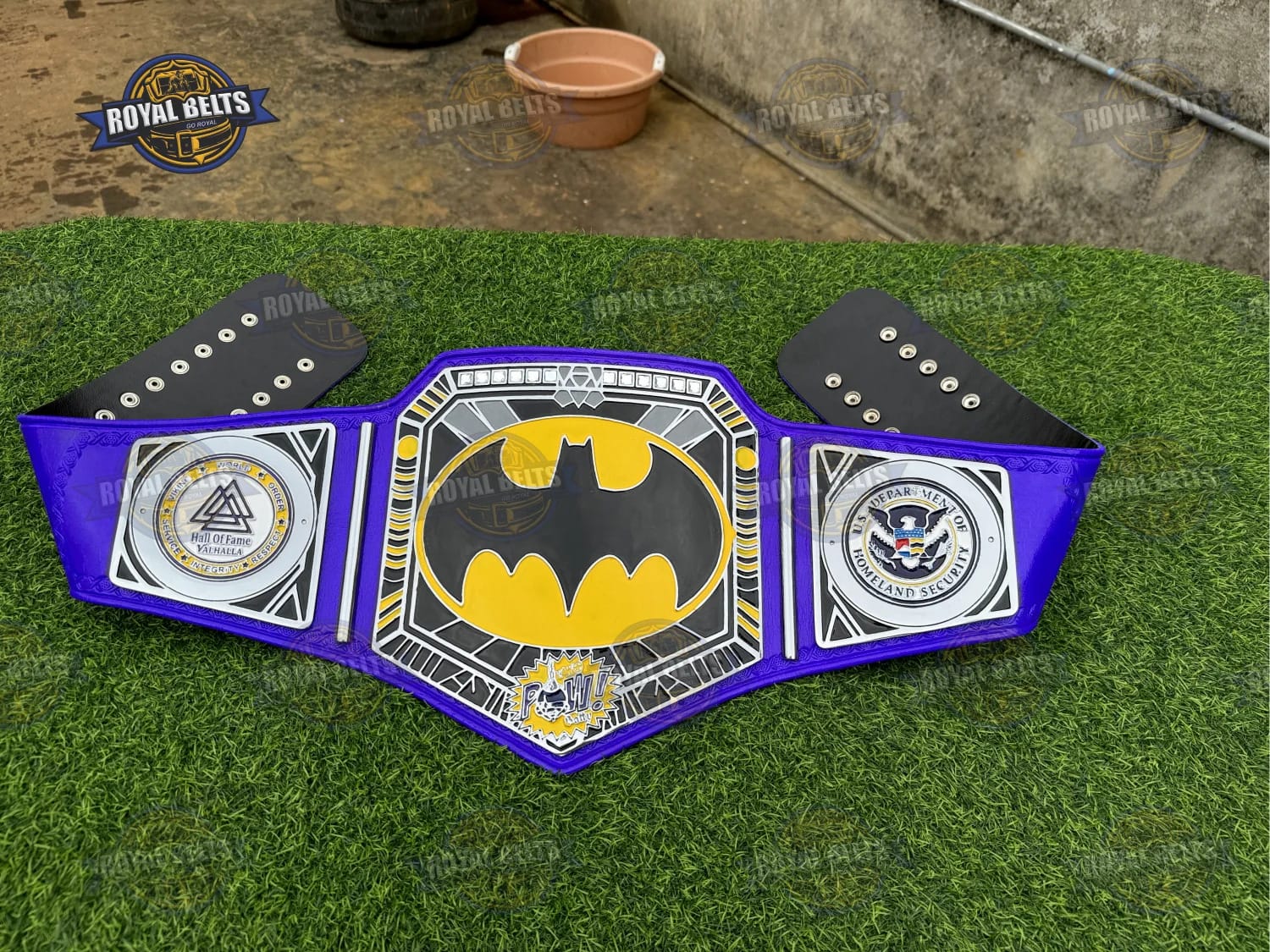 Batman Forever DC superhero championship belt custom design