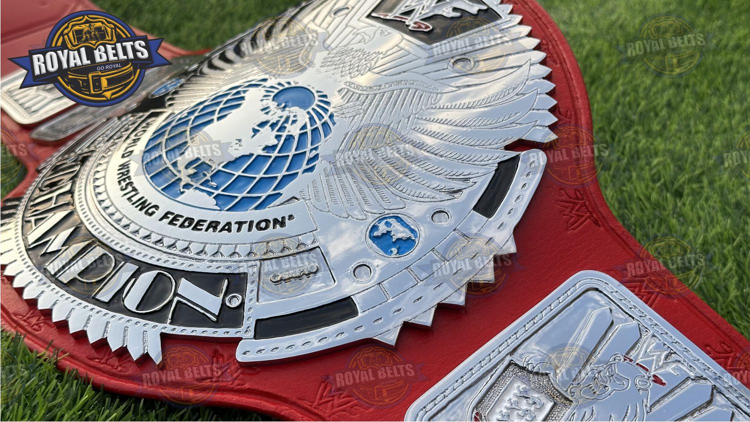 Big Eagle Scratch Logo Title Belt detailed engraved center plate design