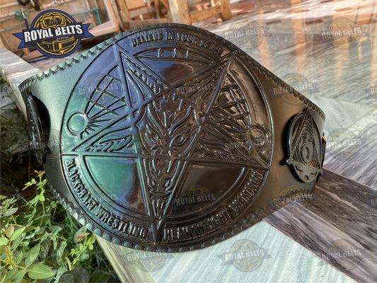 Blackcraft Heavyweight Wrestling Championship Title Belt Zinc Plated