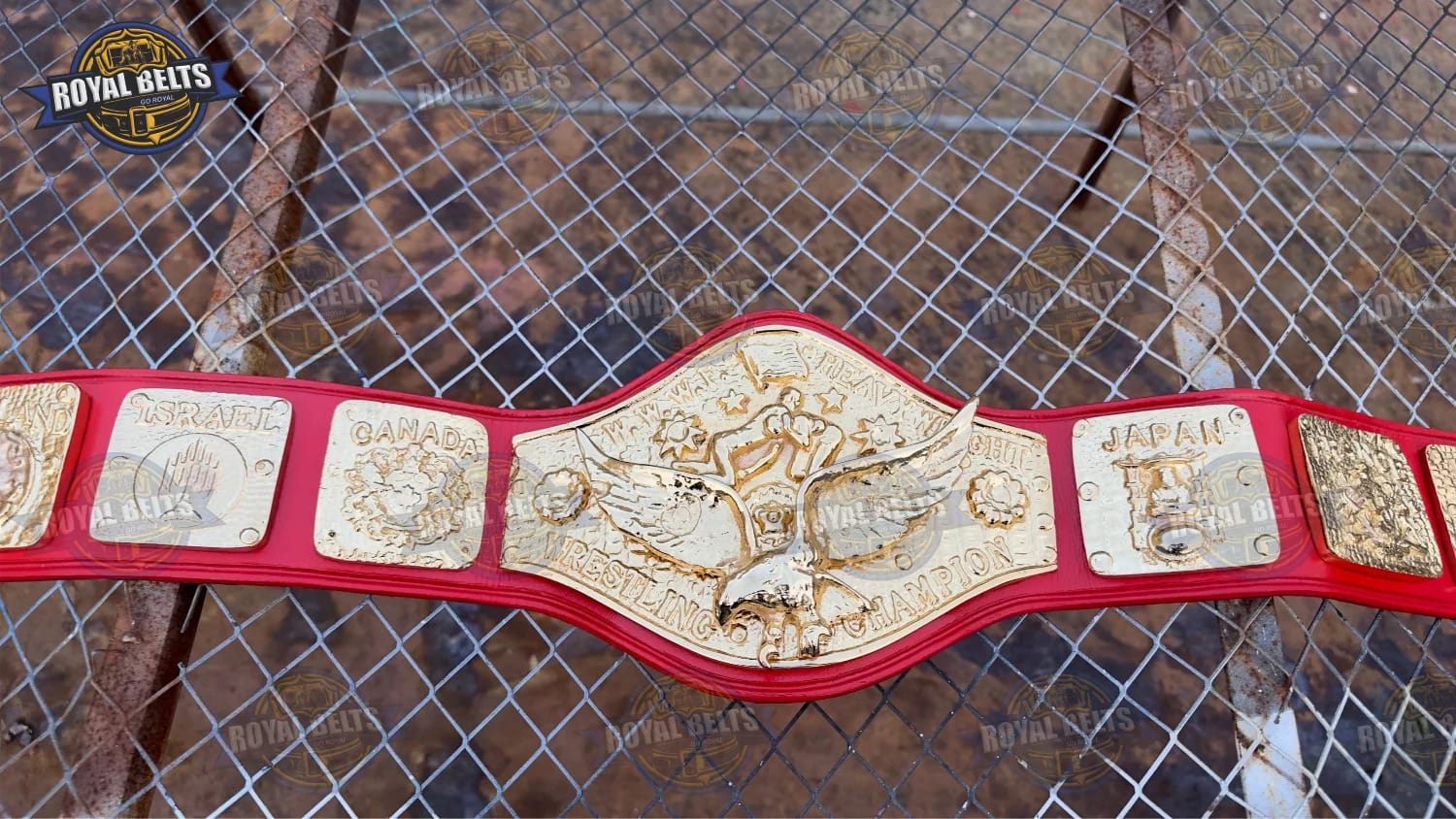 Bob Backlund Inoki wrestling championship title belt collectible Made by Royal Belts