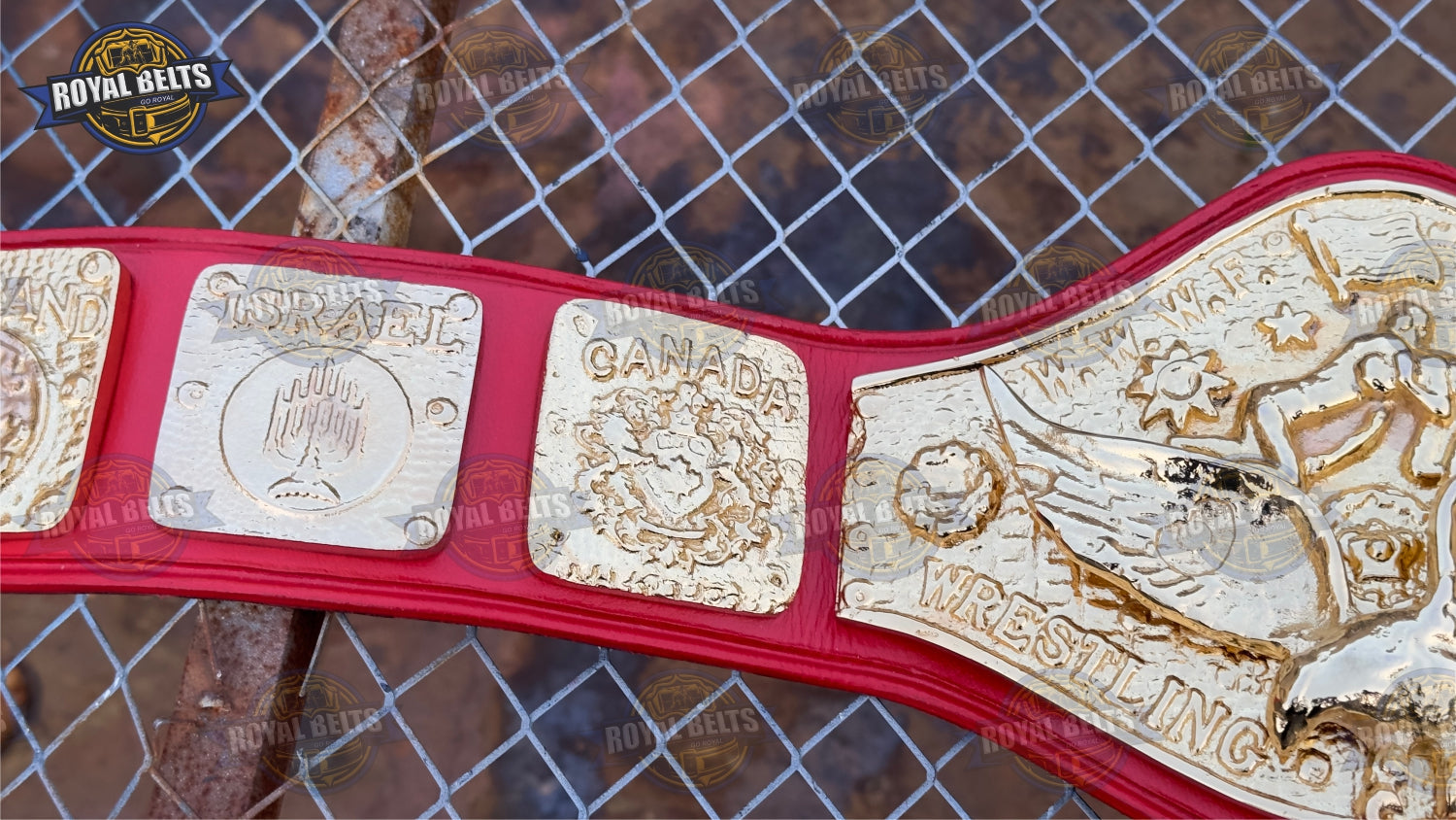 Bob Backlund Antonio Inoki heavyweight title belt classic design Crafted by Royal Belts 