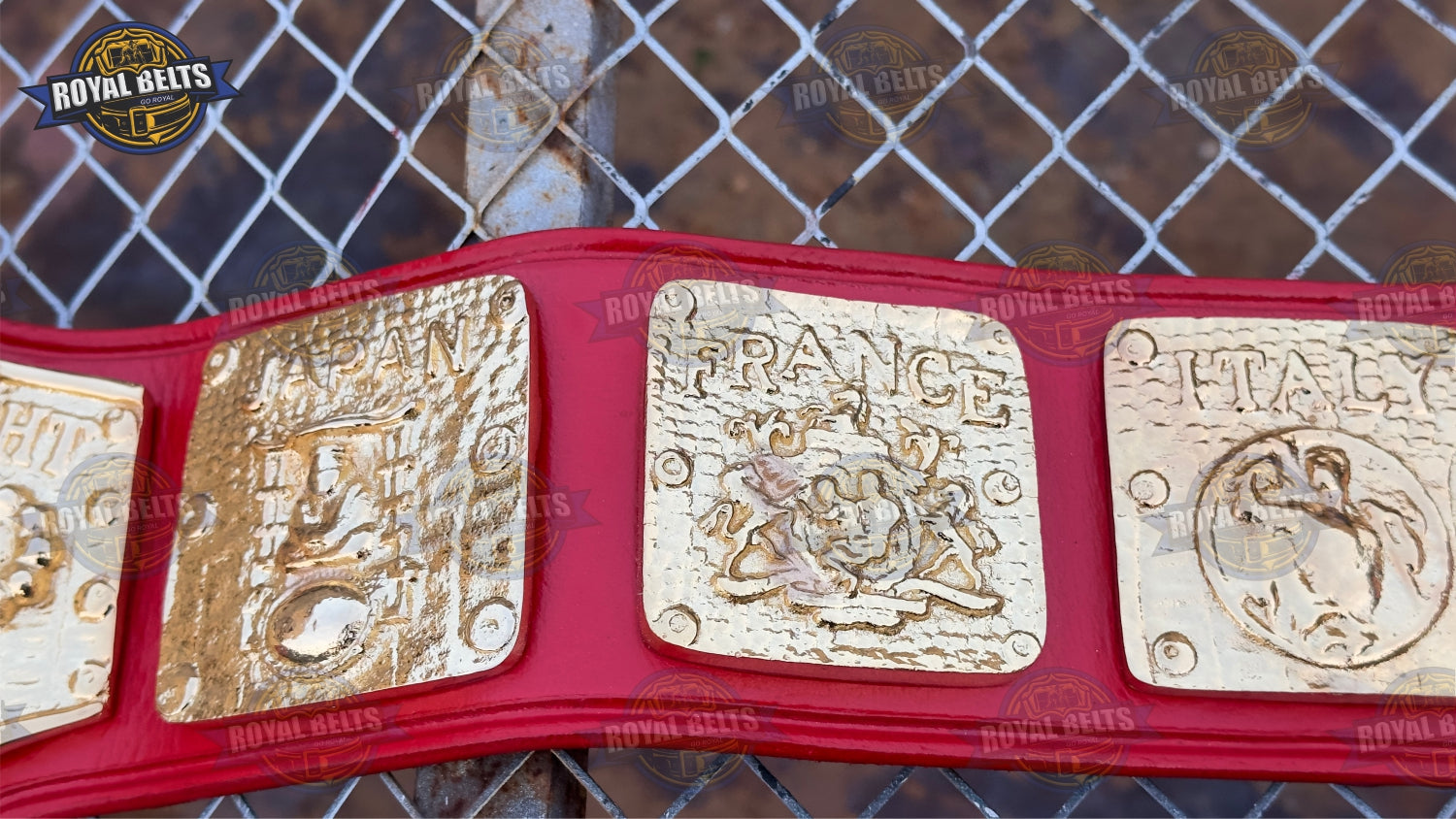Bob Backlund Antonio Inoki championship belt with metal plates