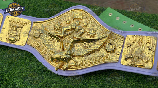 Antonio Inoki heavyweight wrestling championship title belt Manufacture by Royal Belts 