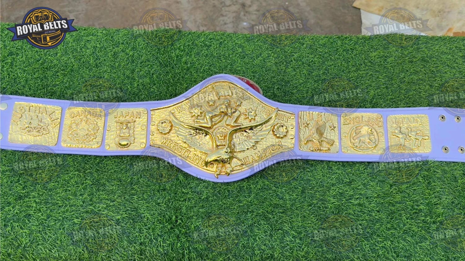 Antonio Inoki heavyweight wrestling title belt collectible Crafted by Royal Belts 