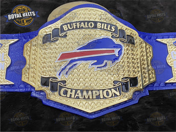 Bufallo Bills Custom Football Title Belt Zinc Plated Original Leather