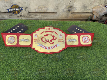 CYFL Cougars football championship belt premium quality Made by Royal Belts