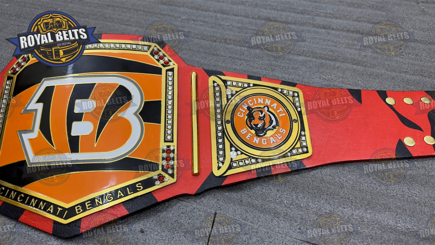 Cincinnati Bengals Title Belt heavyweight championship style replica belt 