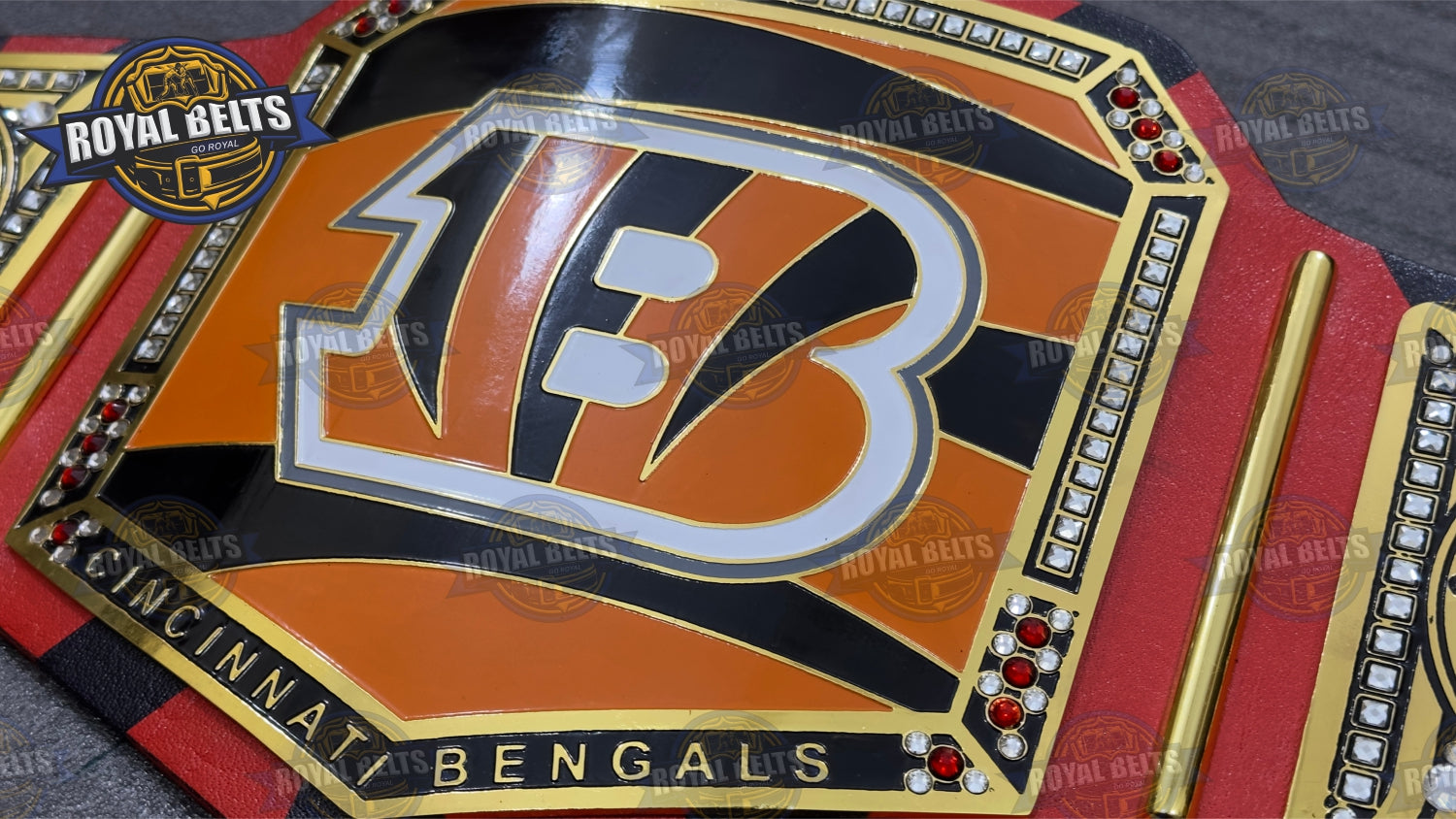Cincinnati Bengals Title Belt printed strap football championship accessory