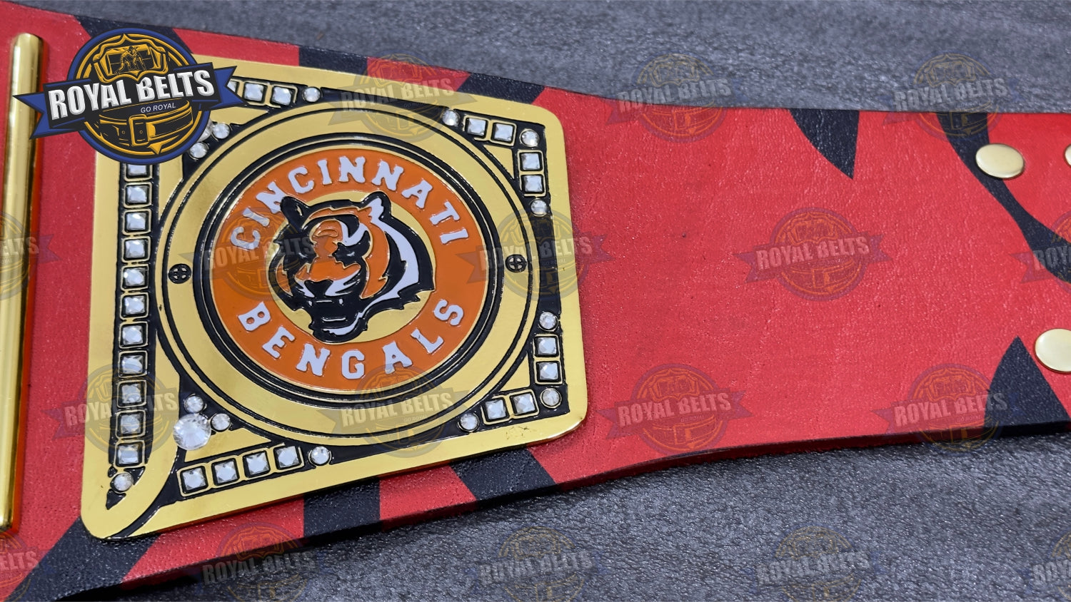 Cincinnati Bengals Title Belt polished brass plated replica belt