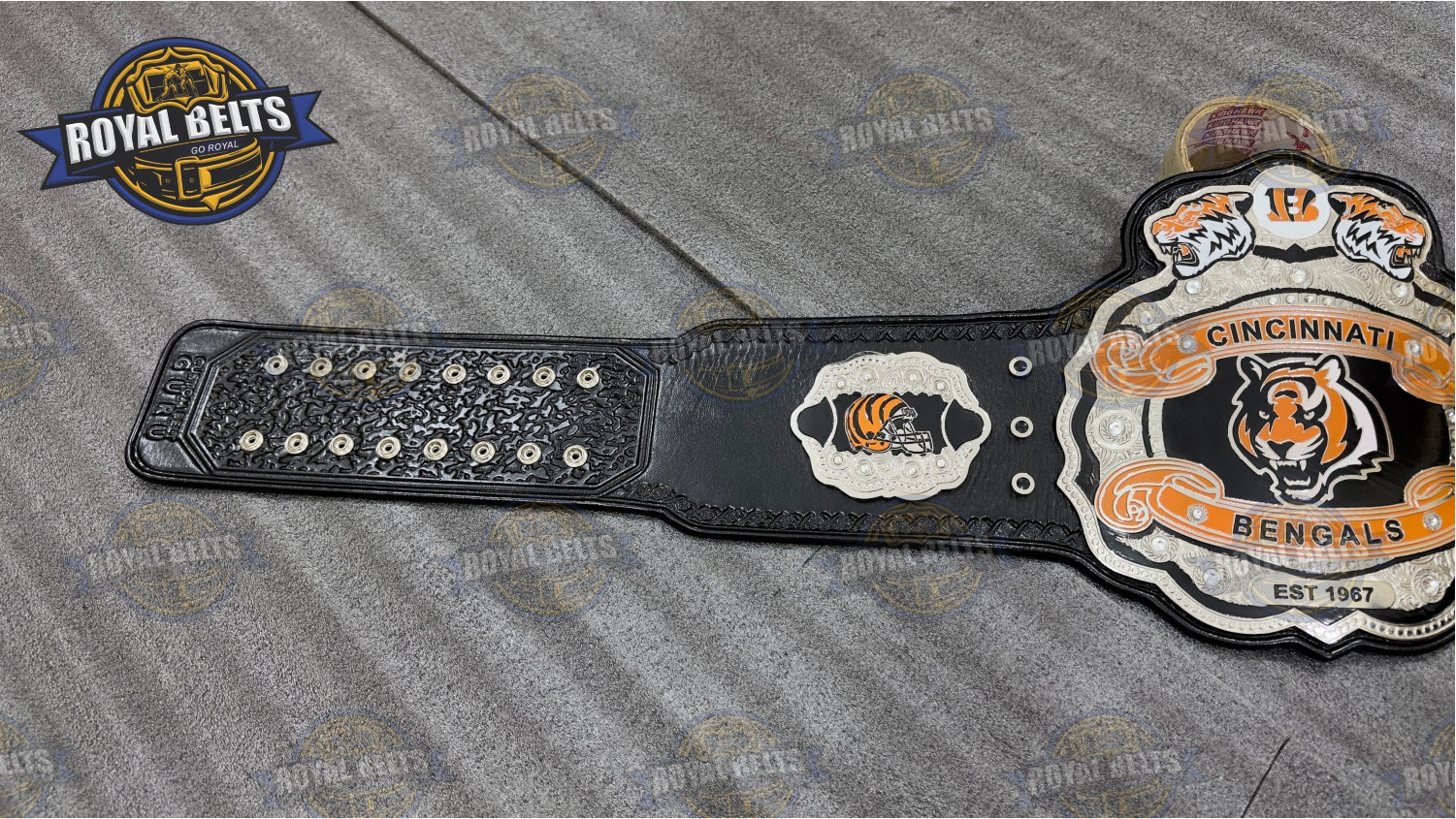 Cincinnati Bengals WWE Legacy Title Belt heavyweight WWE style replica belt Crafted by Royal Belts
