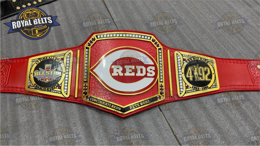 Cincinnati Reds Football Title Belt brass plated championship replica for sports fans Handmade by Royal Belts