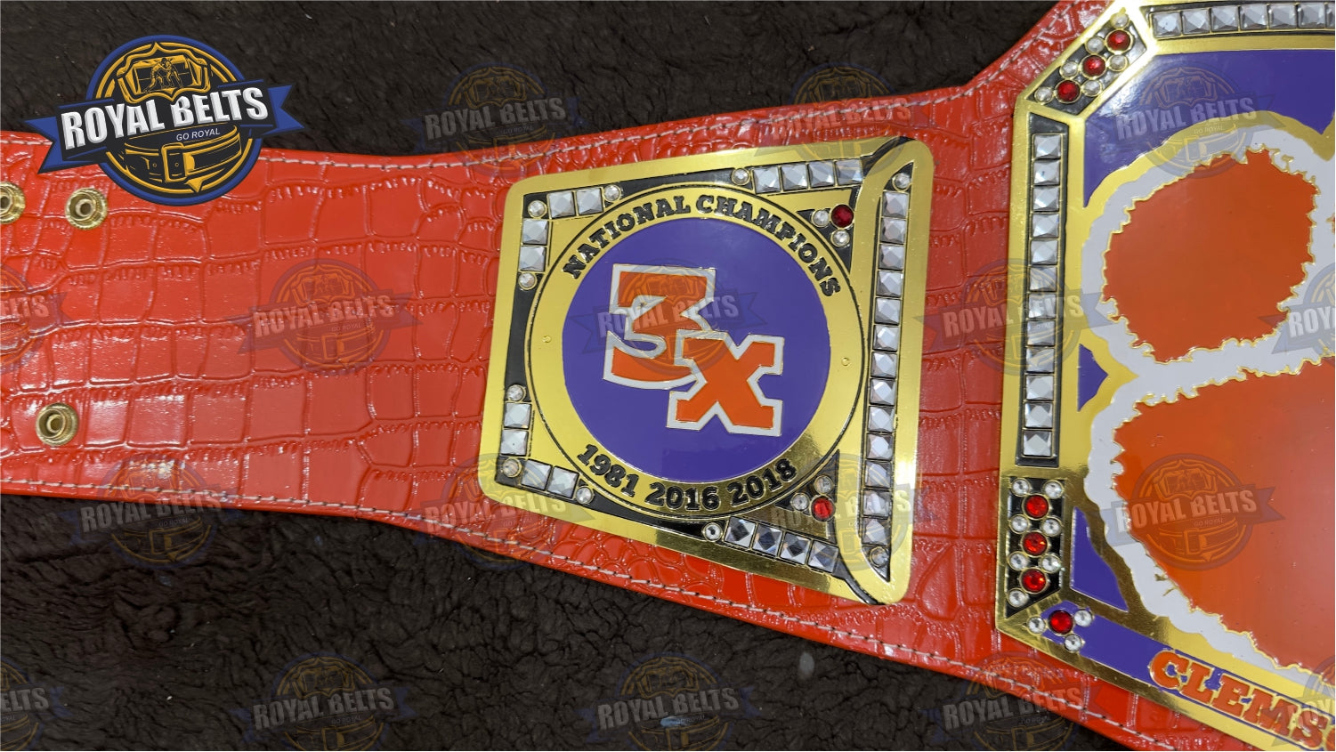 Clemson Tiger  Belt college championship display belt