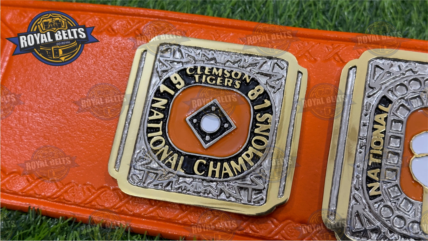 Clemson Tiger University Title Belt heavyweight NCAA style championship belt Handmade by Royal Belts