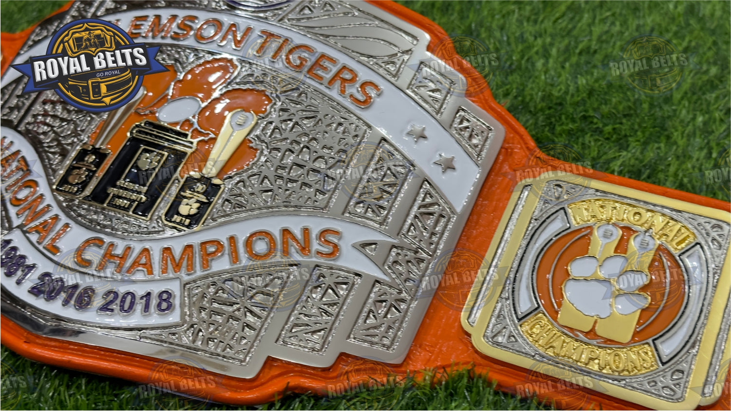Clemson Tiger University Title Belt sports memorabilia championship display