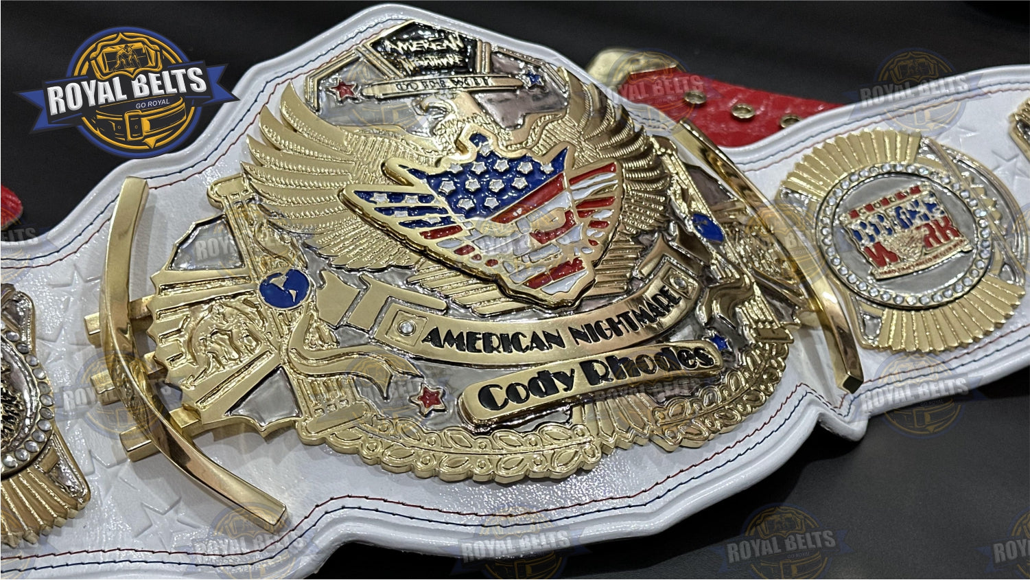 WWE Cody Rhodes American Nightmare Title Belt zinc plated wrestling belt adult size Made by Royal Belts