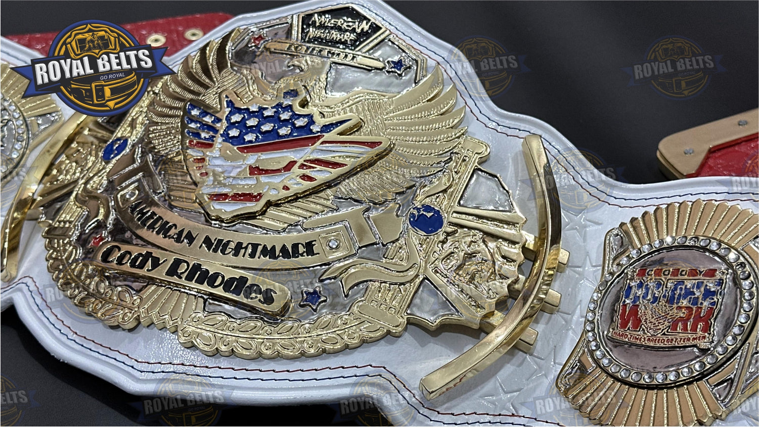 American Nightmare Title Belt Cody Rhodes replica stacked plated zinc metal championship belt